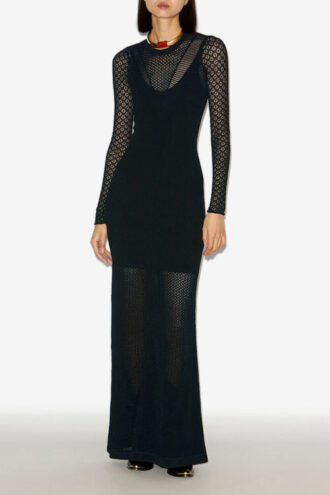 Abito in maglia patchwork con pizzo Florie