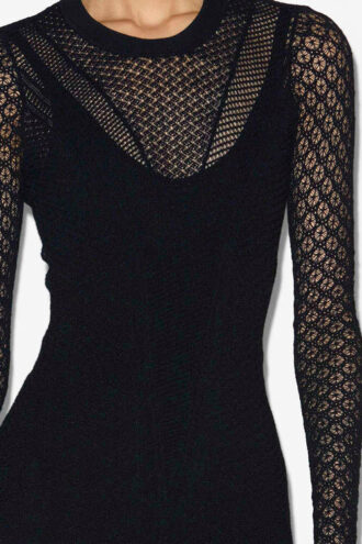 Abito in maglia patchwork con pizzo Florie