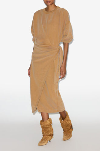 Abito lungo drappeggiato in jersey Sandrina
