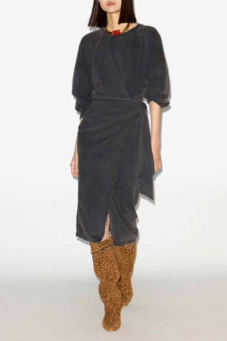 Abito lungo drappeggiato in jersey Sandrina