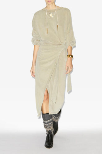 Abito lungo drappeggiato in jersey Sandrina