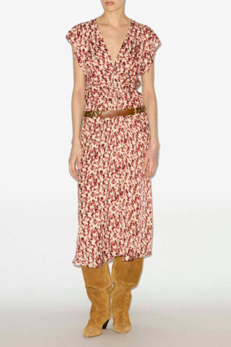 Abito midi in jacquard stampato Lyndsay