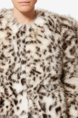 Bahria Cappotto in pelliccia sintetica screziata