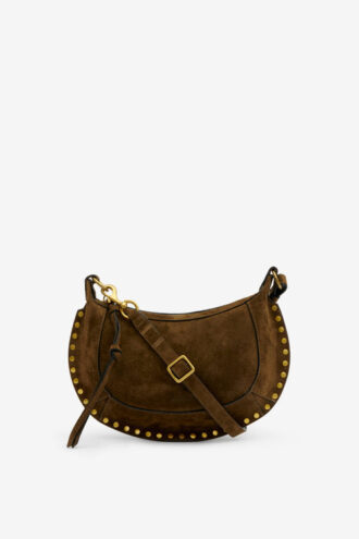 Borsa a baguette in pelle scamosciata di vitello Oskan Moon Borsa a baguette in pelle scamosciata di vitello Oskan Moon