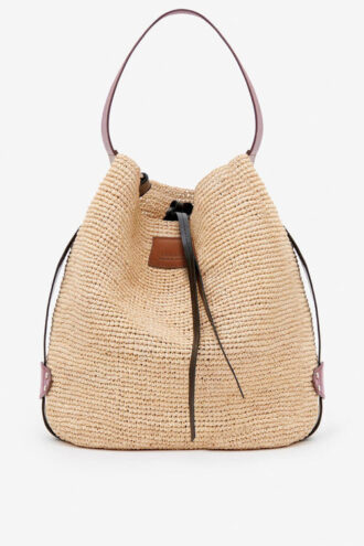 Borsa a secchiello Bayia in rafia