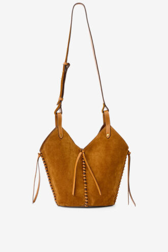 Borsa a secchiello in pelle scamosciata Tampa Mini