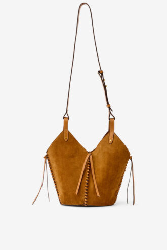 Borsa a secchiello in pelle scamosciata Tampa Mini