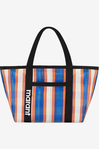 Borsa a tracolla Darwen in nylon a righe
