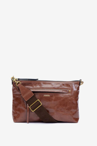 Borsa a tracolla in pelle lucida Nessah