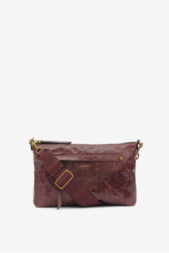 Borsa a tracolla in pelle lucida Nessah