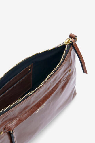 Borsa a tracolla in pelle lucida Nessah