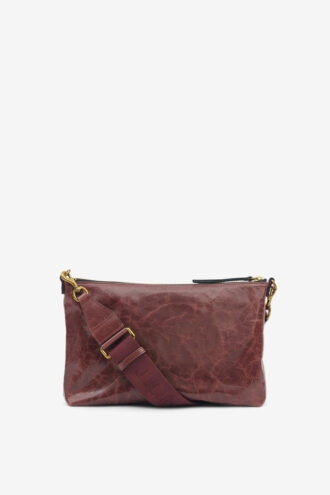 Borsa a tracolla in pelle lucida Nessah