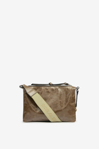 Borsa a tracolla in pelle lucida Winna Duo