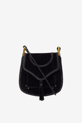 Borsa a tracolla in pelle scamosciata intrecciata Anahi