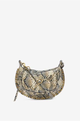 Borsa a tracolla in pelle stampata Oskan Moon