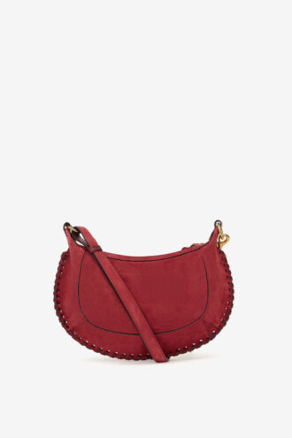 Borsa a tracolla Oskan Moon in pelle di vitello scamosciata intrecciata