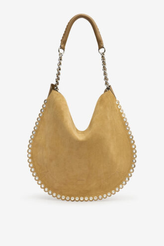 Borsa hobo Oskan in morbida pelle scamosciata con catena