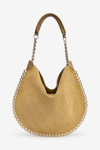 Borsa hobo Oskan in morbida pelle scamosciata con catena