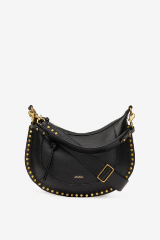 Borsa in pelle martellata con borchie Naoko
