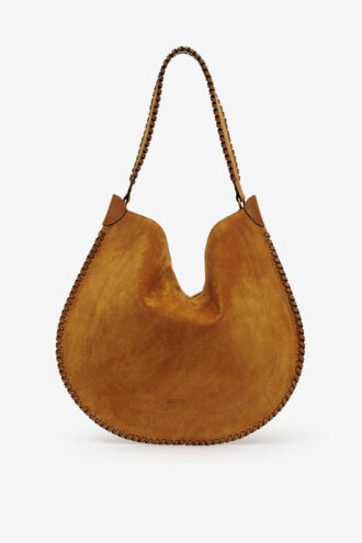 Borsa morbida Oskan Hobo in pelle di vitello scamosciata intrecciata