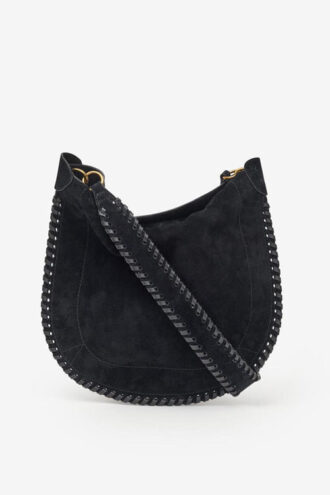 Borsa morbida Oskan in pelle di vitello scamosciata intrecciata