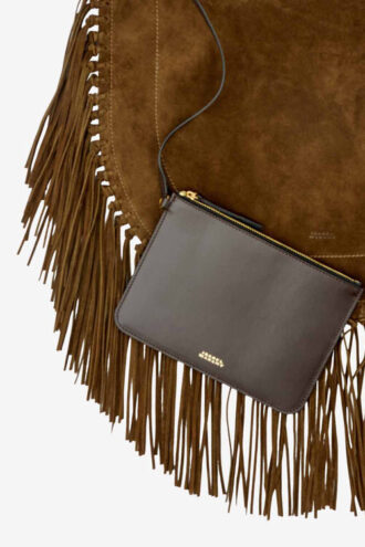 Borsa Oskan Hobo in morbida pelle scamosciata di vitello