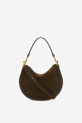 Borsa Oskan in pelle scamosciata con zip morbida
