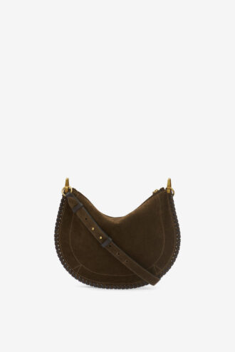 Borsa Oskan in pelle scamosciata con zip morbida