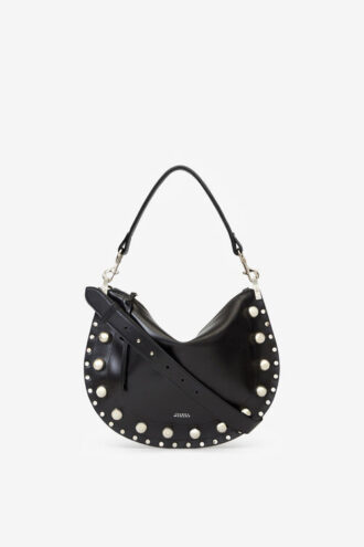 Borsa Oskan Soft Zip in pelle di vacchetta con borchie