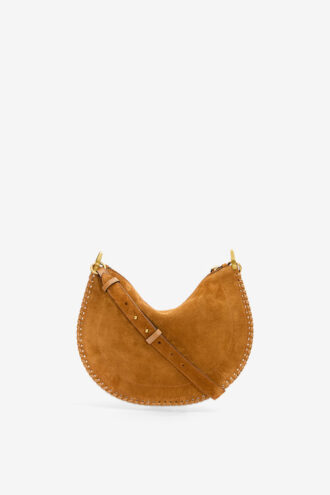 Borsa Oskan Soft Zip in pelle di vitello scamosciata intrecciata