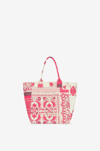 Borsa piccola Yenky in cotone stampato con logo
