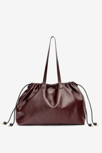 Borsa tote in pelle lucida Silven E/W