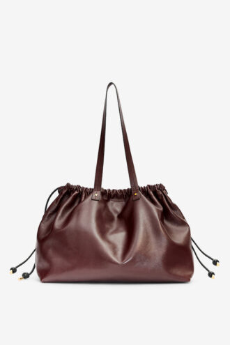 Borsa tote in pelle lucida Silven E/W