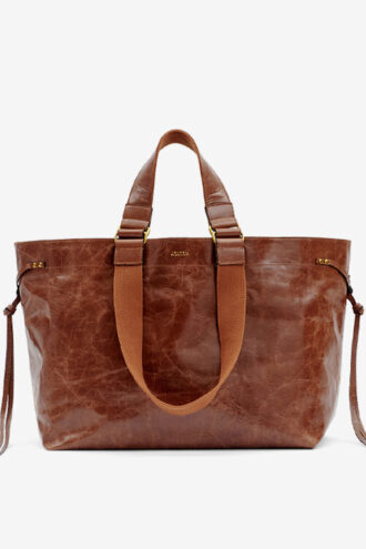 Borsa tote in pelle lucida Wardy