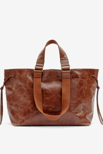 Borsa tote in pelle lucida Wardy