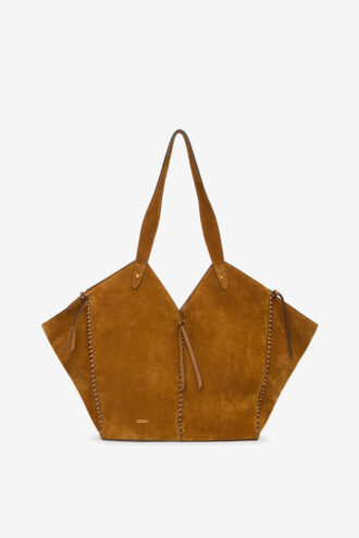 Borsa tote in pelle scamosciata
