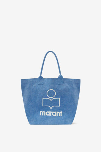 Borsa tote in tela con logo Yenky ricamato