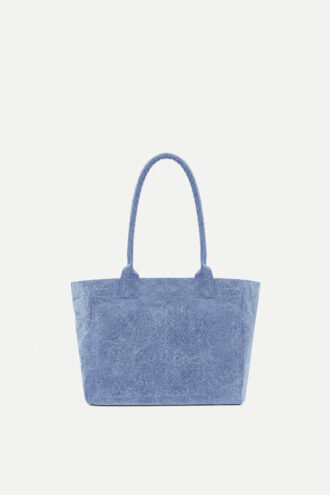Borsa tote Yenky con logo in cotone lavato e chiusura con zip