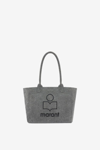 Borsa tote Yenky con logo in cotone lavato e chiusura con zip