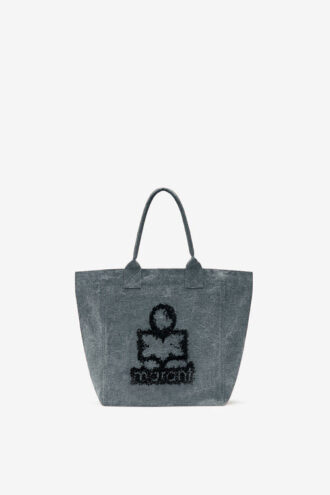 Borsa Yenky piccola in cotone sbiadito con logo