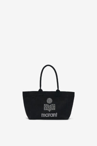 Borsa Yenky piccola in cotone sbiadito con logo
