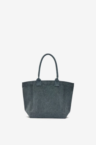 Borsa Yenky piccola in cotone sbiadito con logo