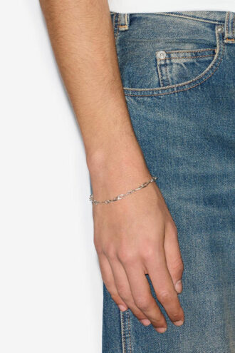 Bracciale a catena Sachi in ottone con finitura argento