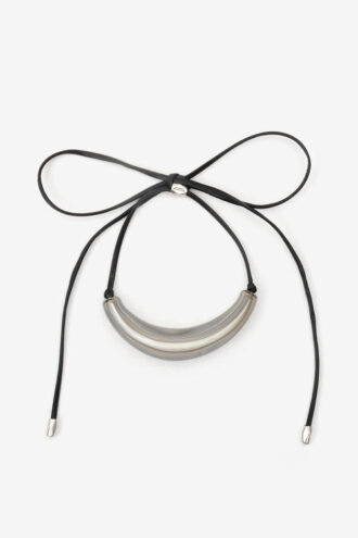 Bracciale in pelle Oyan con perla oversize