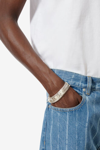 Bracciale largo Ailys Man con mini placche