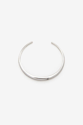 Bracciale rigido in ottone con finitura argento Pio