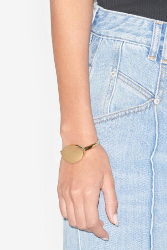 Bracciale rigido Ory in ottone con finitura dorata