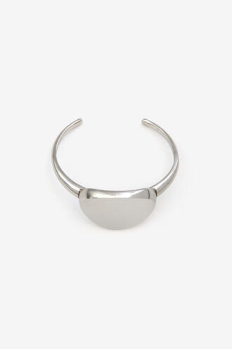 Bracciale rigido Ory in ottone finitura argento