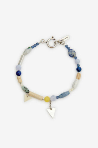 Bracciale Yulian in pietra, legno e pendente