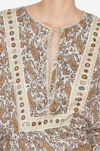 Camicetta in voile di cotone stampato Gayle